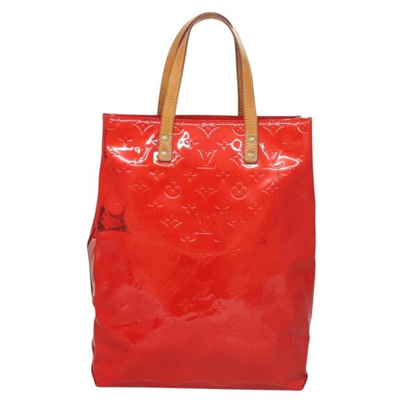 LOUIS VUITTON Monogram Vernis Reade MM Hand Bag Red Rouge M91086 - Picture 2 of 12